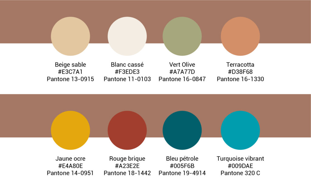 Suggestions de codes couleurs avec Mocha Mousse